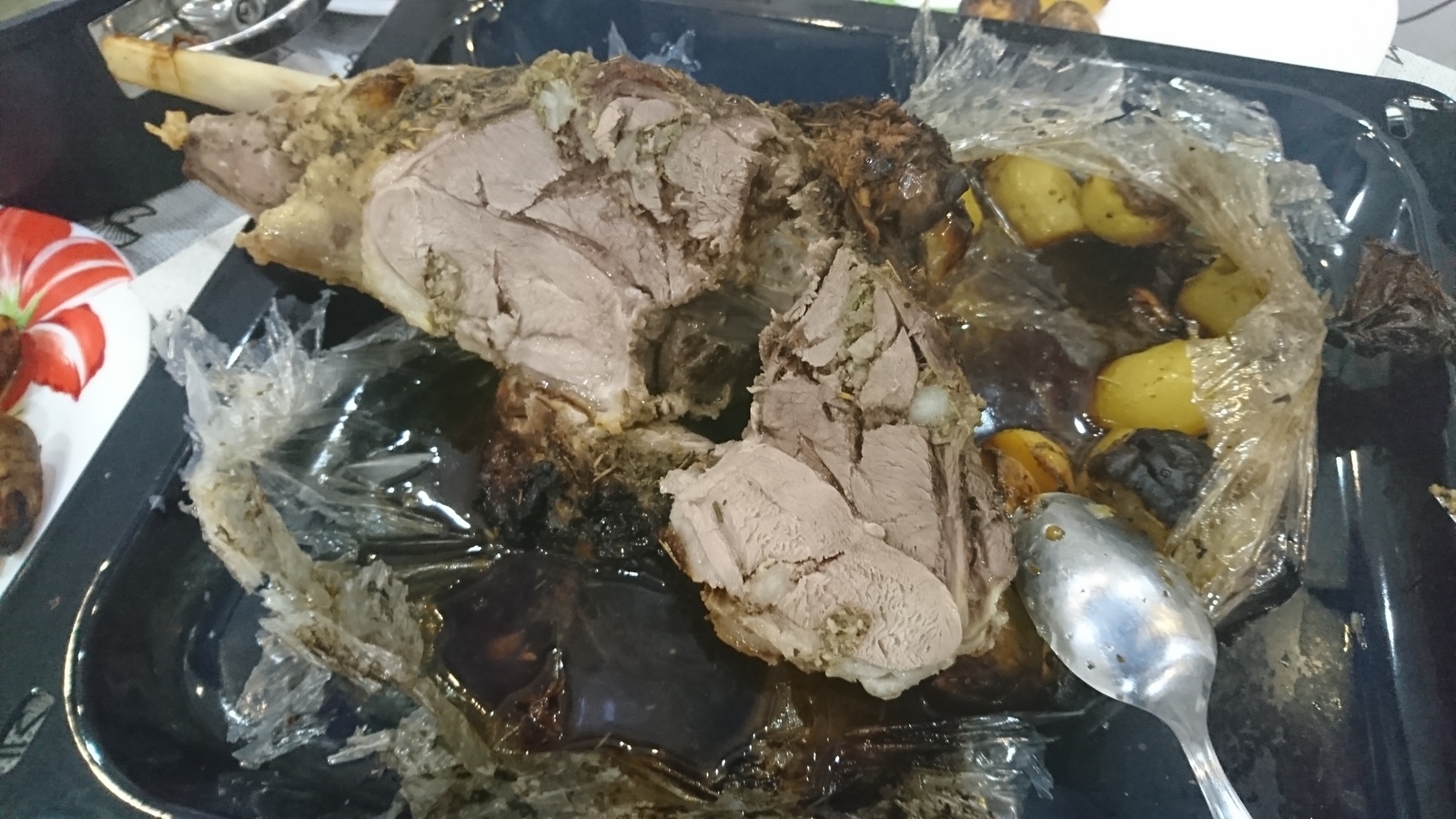 Leg of lamb - My, Mutton, Oven, Cooking, Leg of lamb, Longpost