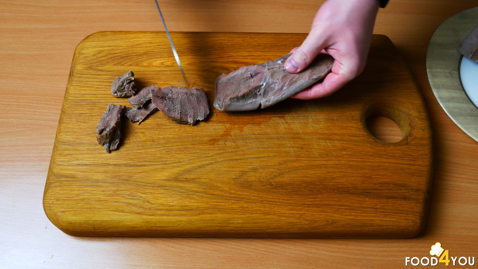 Tongue steak + grilled vegetables. - My, Food, My, Video, Language, Youtube, Recipe, Grill, Longpost