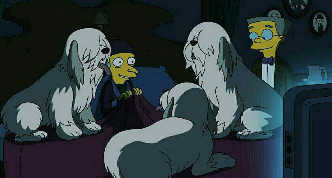 Comforting dogs. - The Simpsons, Mr. Burns, , Cartoons, Storyboard