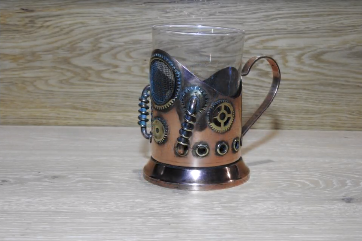 Steampunk coaster - My, Steampunk, , , Cup holder