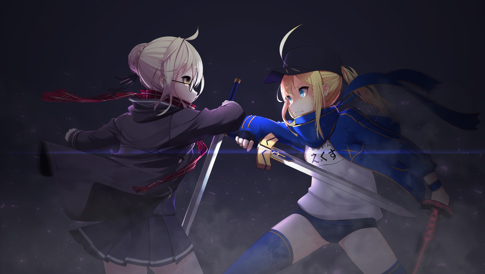 Heroine X And Saber art - Anime art, Anime, Fate grand order, Saber, Mysterious Heroine X Alter