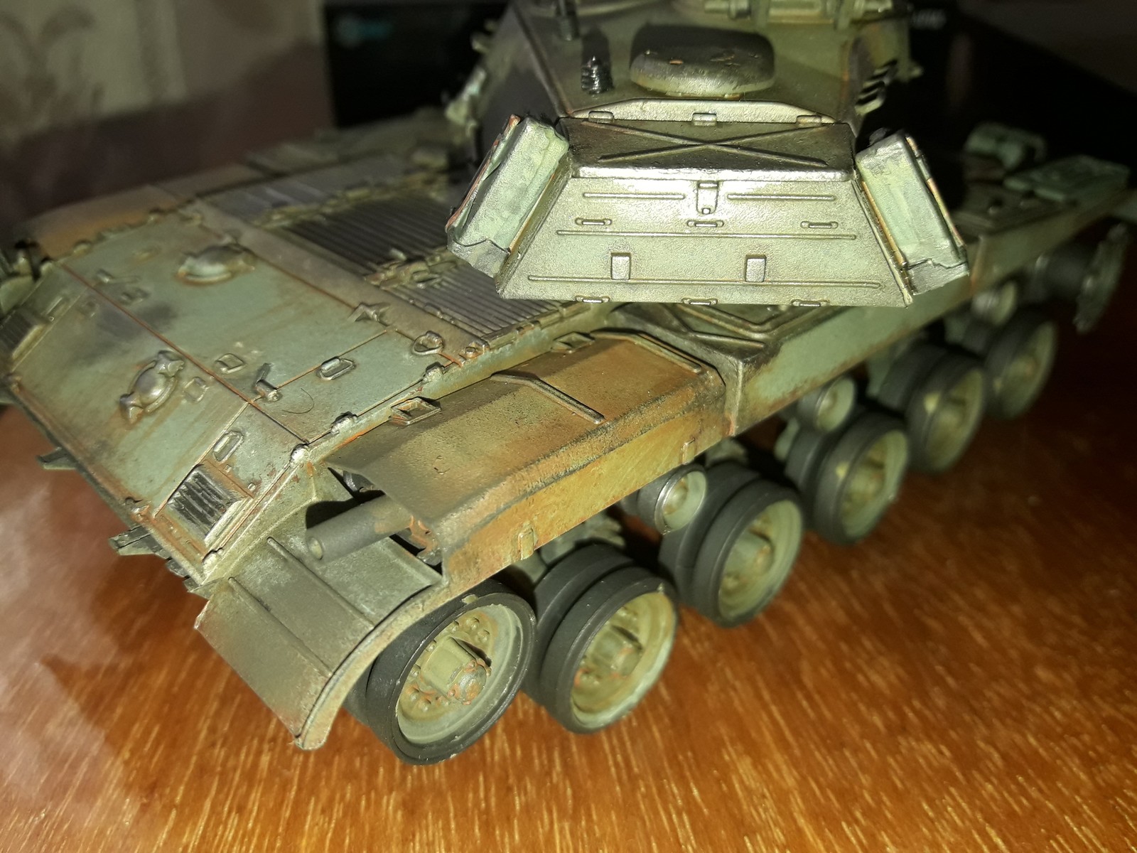 M 41 walker bulldog move on. - Scale model, Stand modeling, Modeling, Longpost