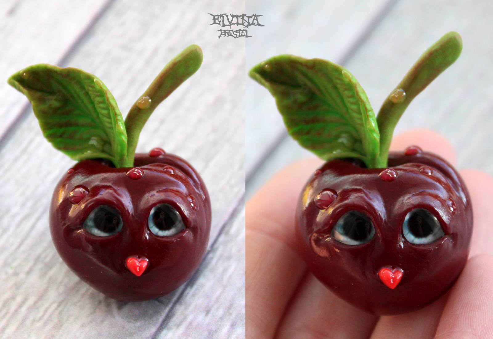 eyed food) - My, Polymer clay, Eyes, Food