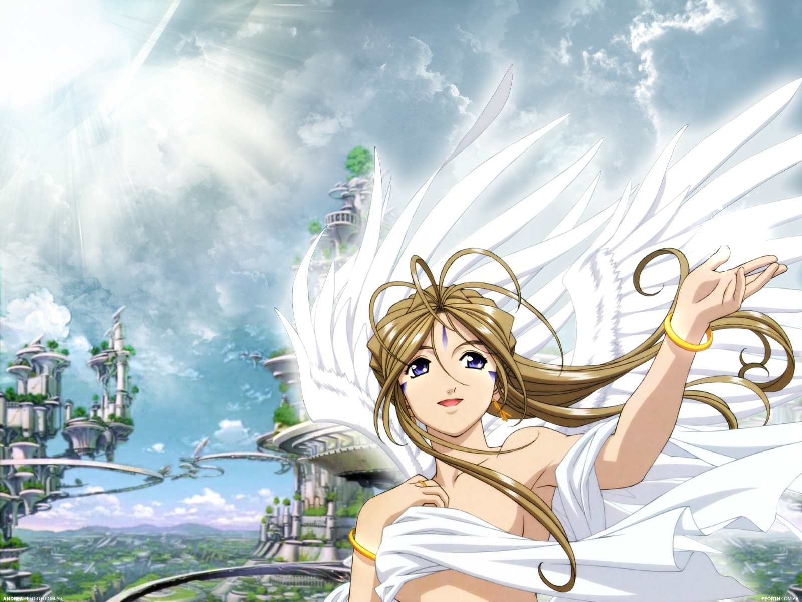 Oh My Goddess! - Anime Art, Аниме, Oh My Goddess, Belldandy, Oh My Goddess!