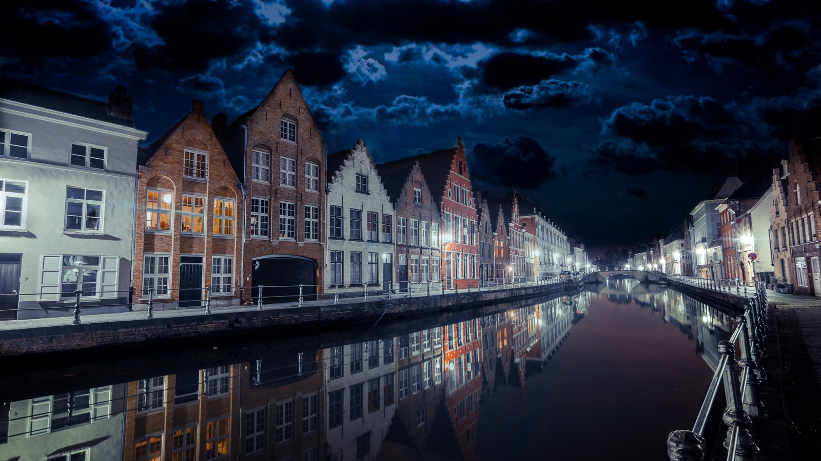 Overnight in Bruges. - The photo, Landscape, Town, Night, Bruges