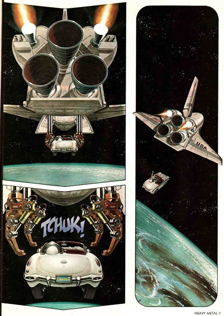 1979 Heavy Metal comics. - Elon Musk, Space, Comics, Heavy metal, Auto, Inspiration, Art, Longpost