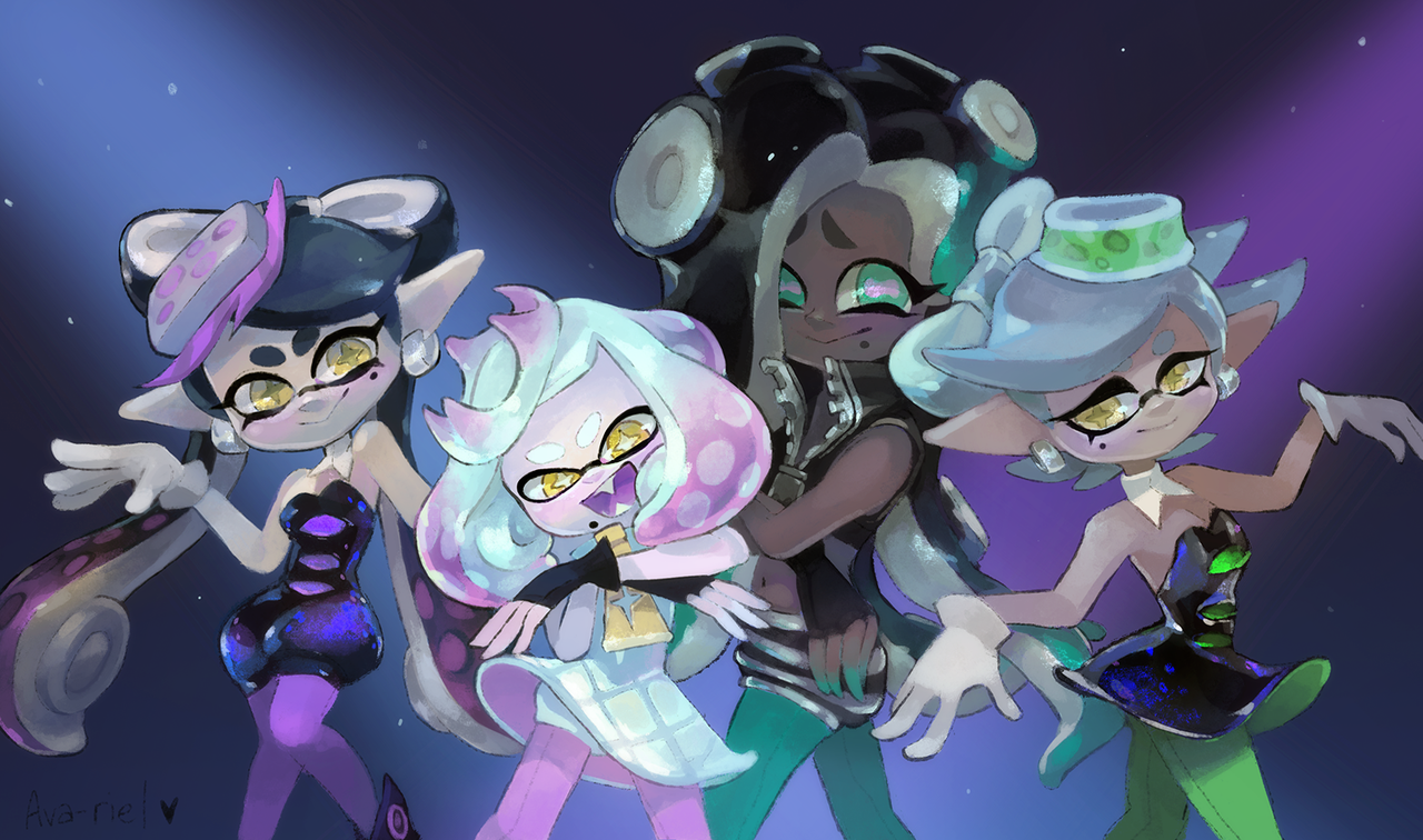 .. на одной сцене - Splatoon, Игры, Арт, Live, Off the hook, Squid Sisters