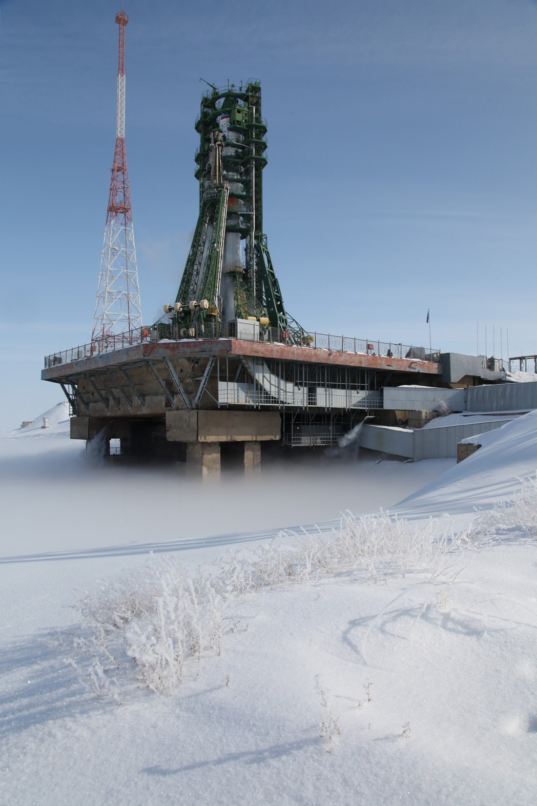 Пуск ракеты Союз-2.1а со снежного Байконура - Ракета, Пуск, Союз, Байконур, Длиннопост, Видео