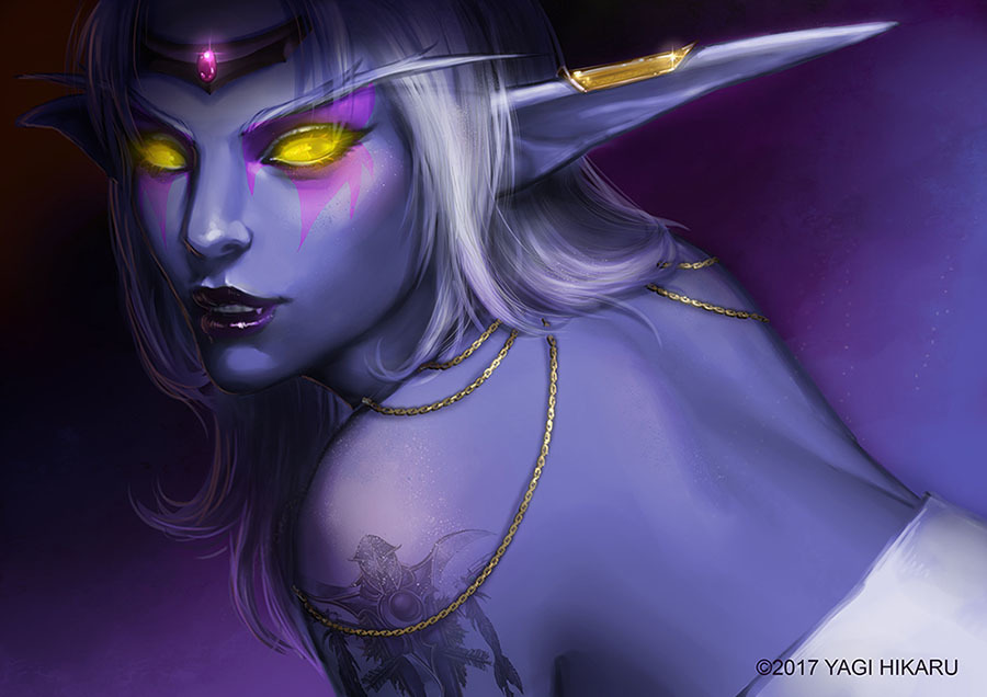 Queen Azshara - Art, Night elfs, Azshara, Wow, World of warcraft, Warcraft