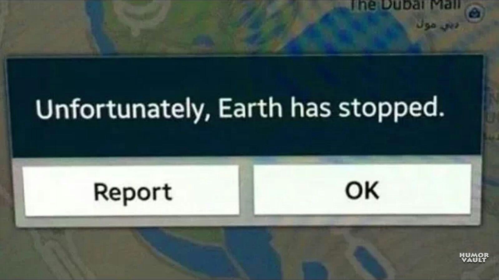 Unfortunately the earth has stopped - Images, Humor, Appendix, Error