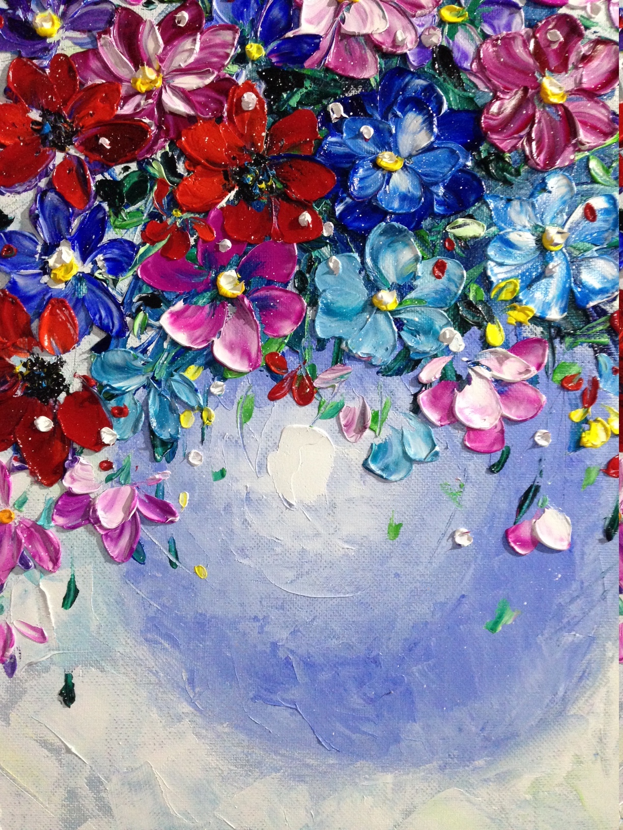 My palette knife painting - My, Art, Painting, Painting, Oil painting, Palette knife, , Longpost