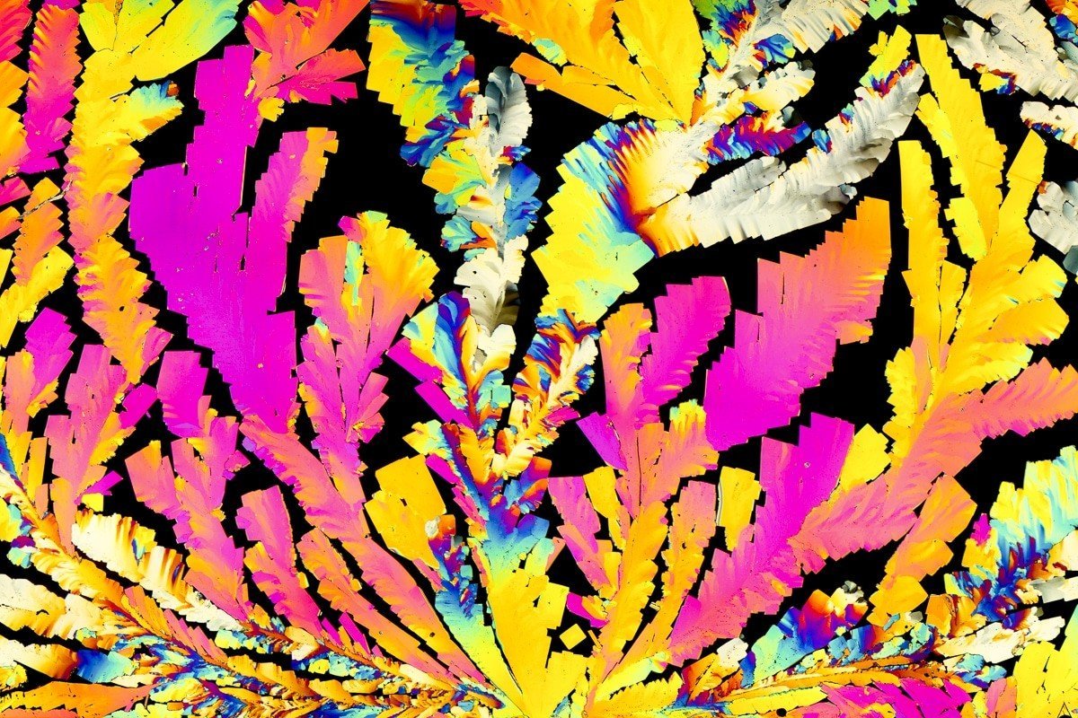 Crystallizing substances under a microscope, similar to abstract paintings - , The photo, Microfilming, Abstraction, Longpost, 