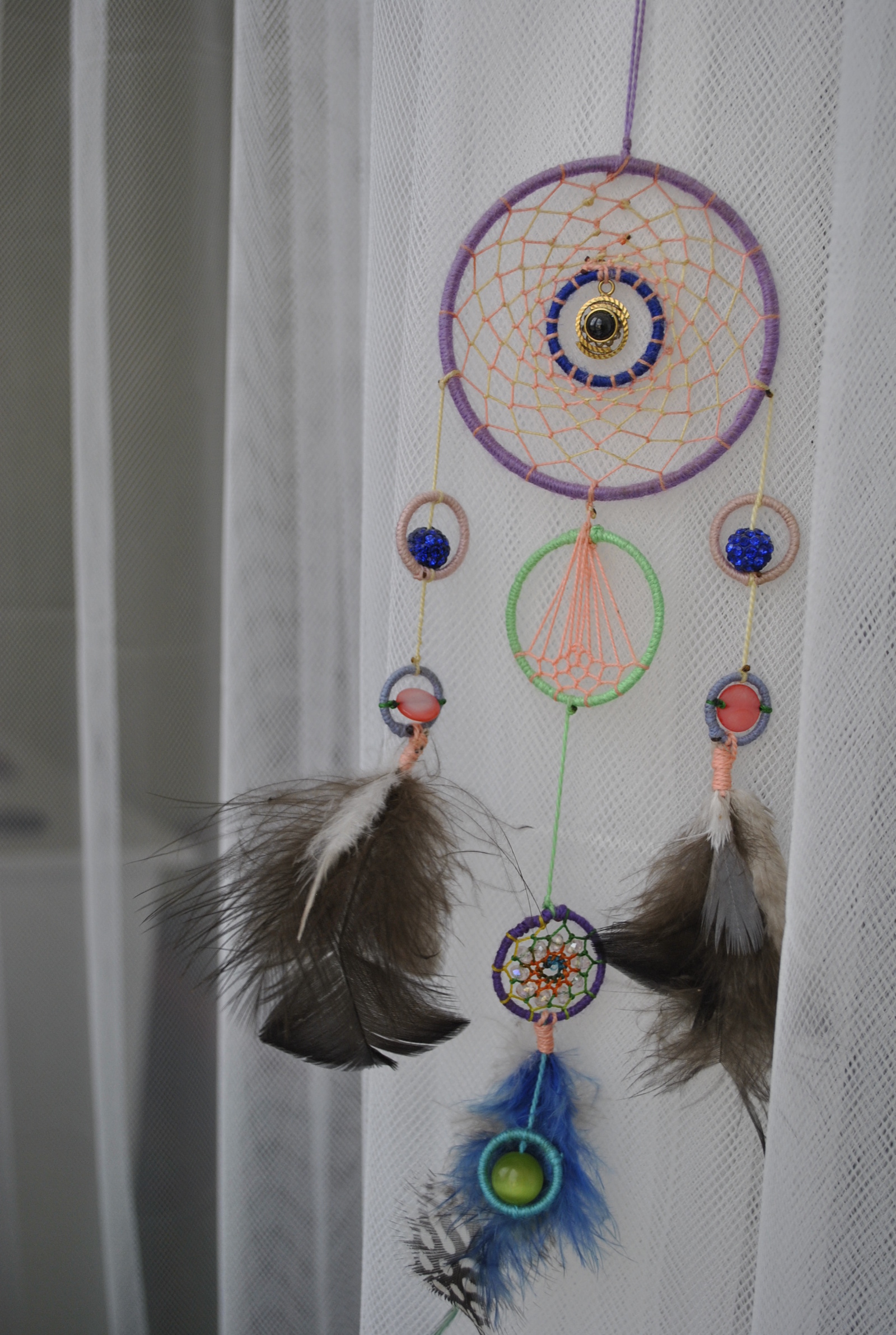 DREAM CATCHERS - My, Handmade, Dreamcatcher, Needlework, My, Needlework without process, Longpost, Weaving