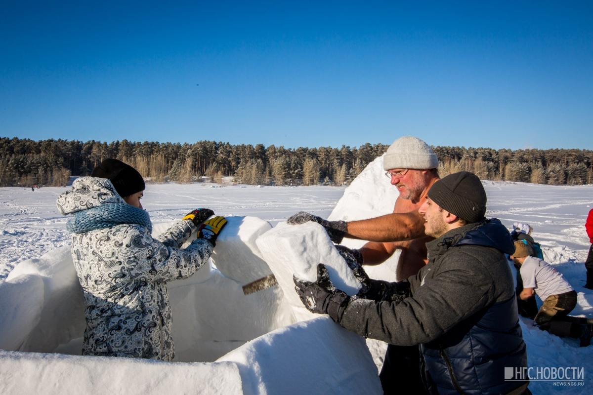 Overlooking the sea: Novosibirsk built 46 igloos on the banks of the Ob reservoir - Siberia, Novosibirsk, The festival, Reservoir, Winter, Igloo, Eskimos, Longpost