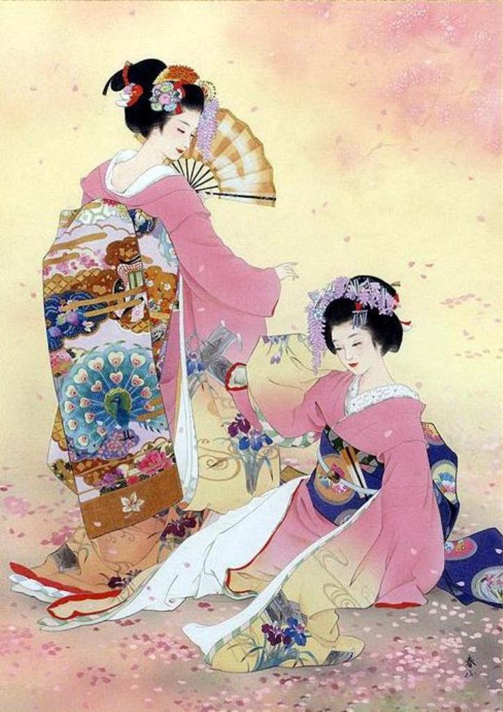 Beautiful geisha in the work of Haruyo Morita. - Art, Girls, Japanese, Geisha, Longpost