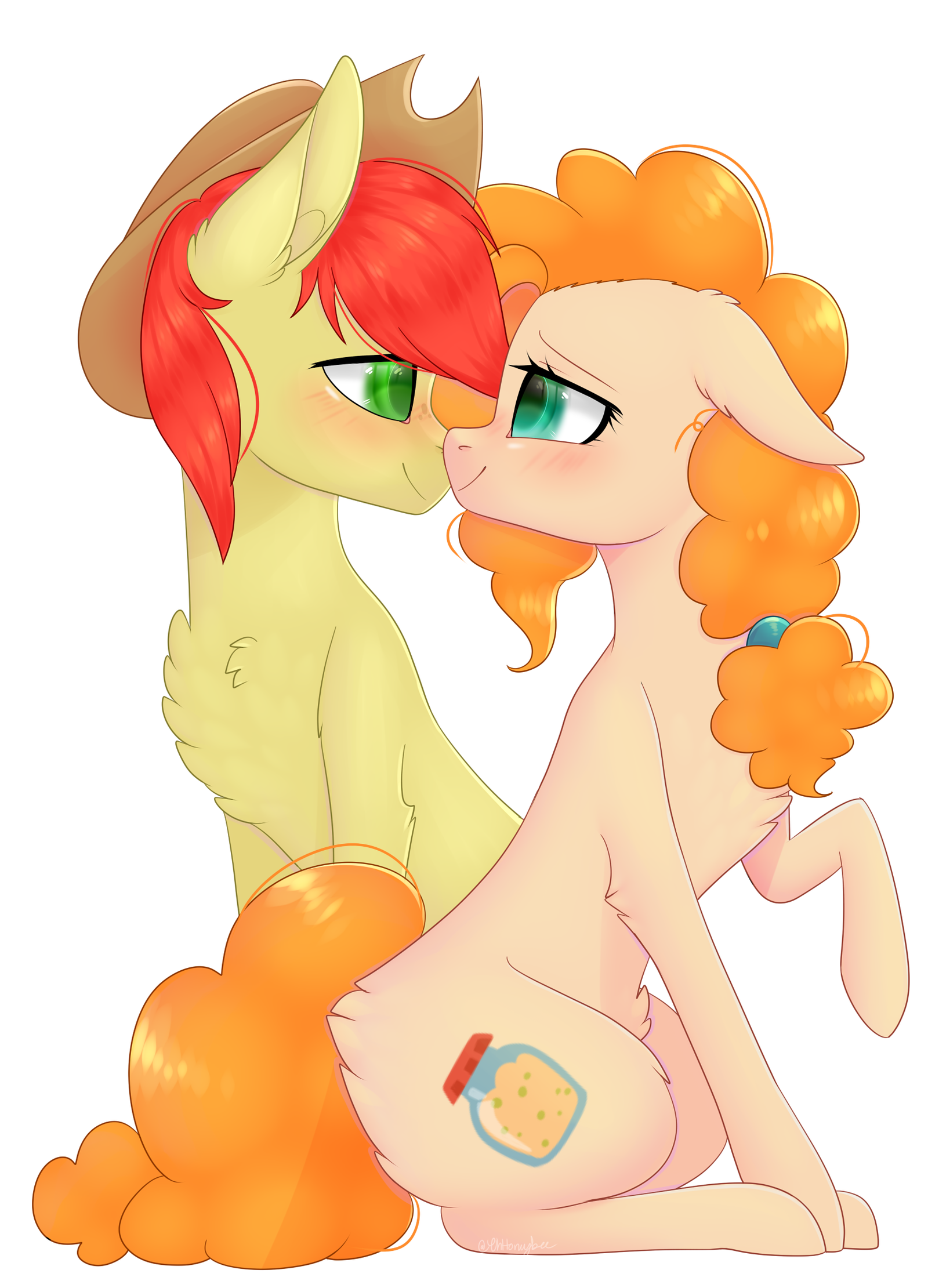 It's Just you and me - My Little Pony, PonyArt, Pear Butter, Bright Mac