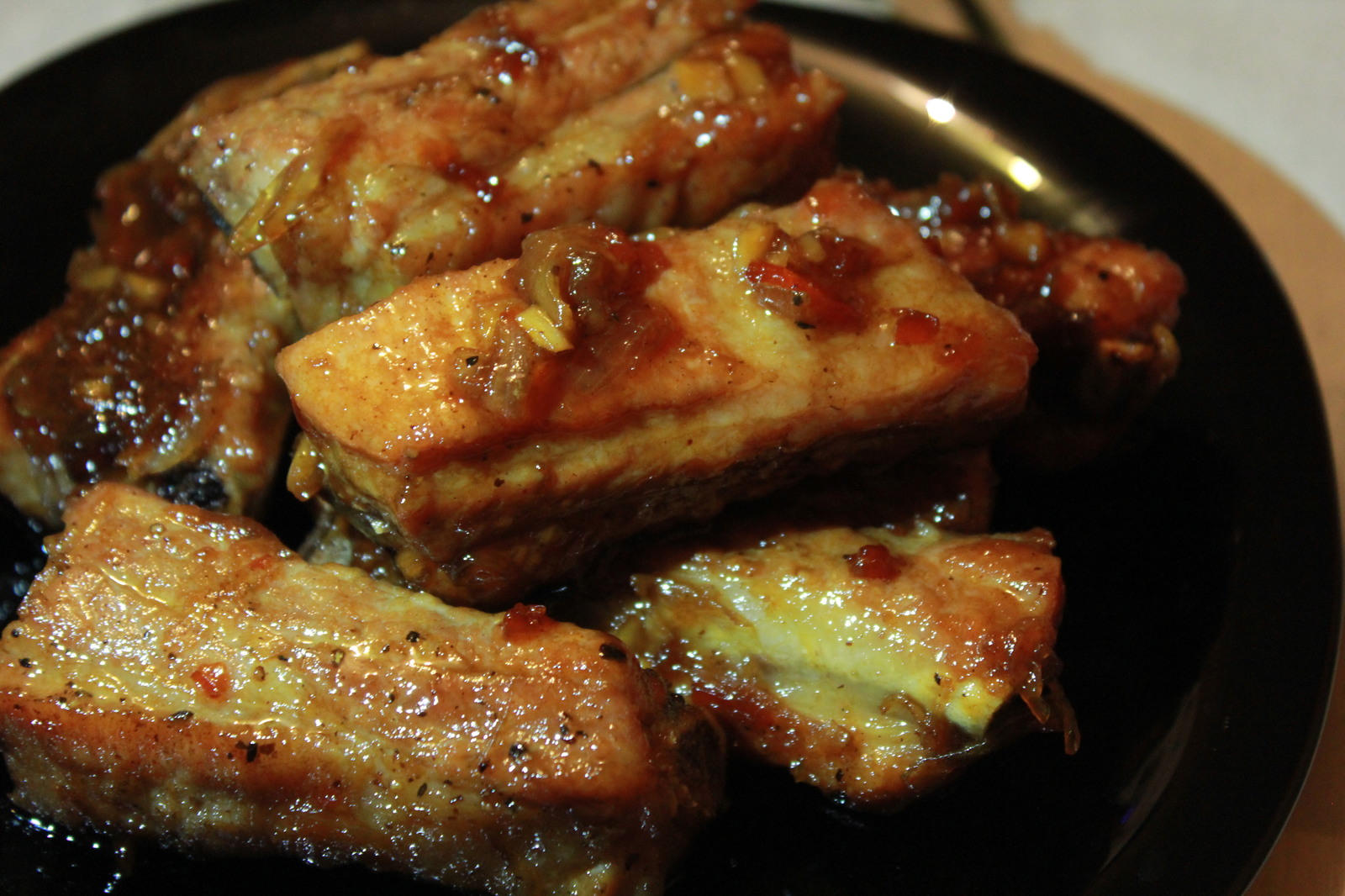 Pork ribs in marinade - My, Pork ribs, Ribs, Marinade, Cooking, Scent, , In the oven