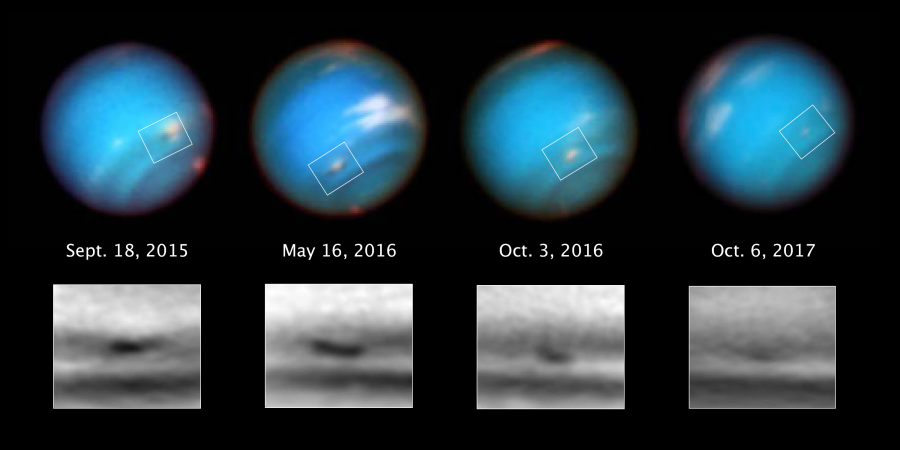 The Hubble telescope captured the attenuation of the storm on Neptune - Space, Storm, Neptune, Stains, , Connection, Planet, Voyager, Longpost, Tag