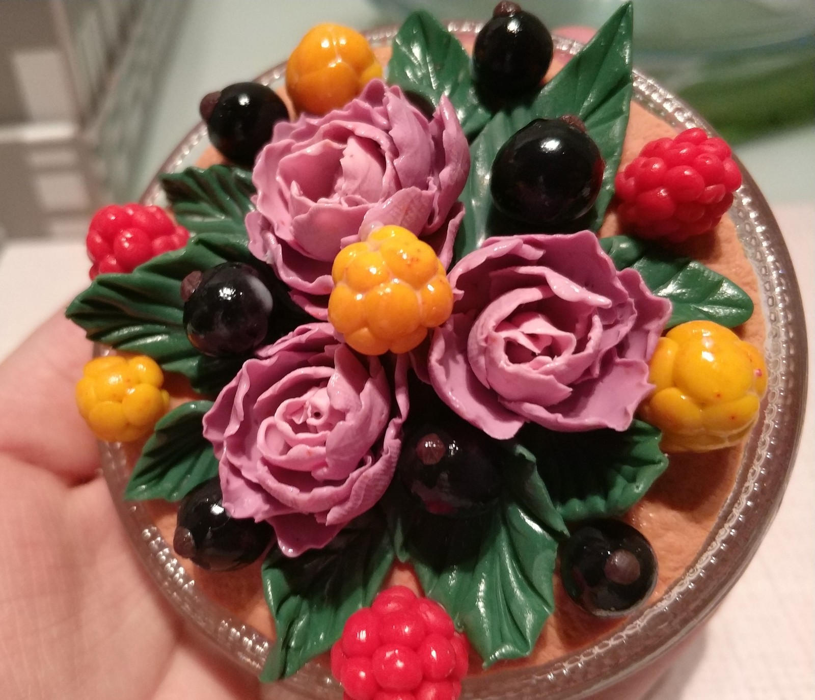 DIY gift, first experience. - With your own hands, Needlework without process, Polymer clay, Flowers, , Longpost