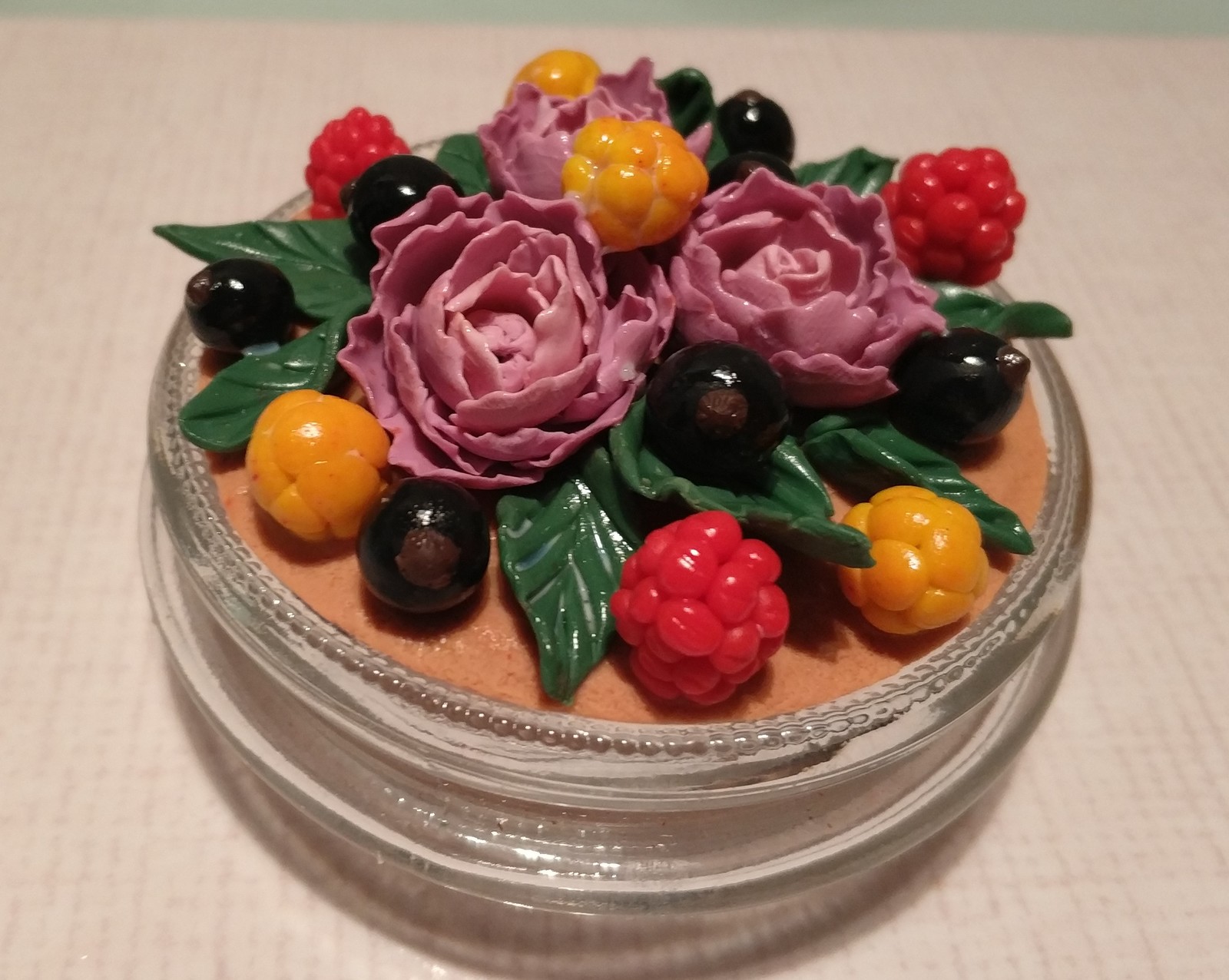 DIY gift, first experience. - With your own hands, Needlework without process, Polymer clay, Flowers, , Longpost