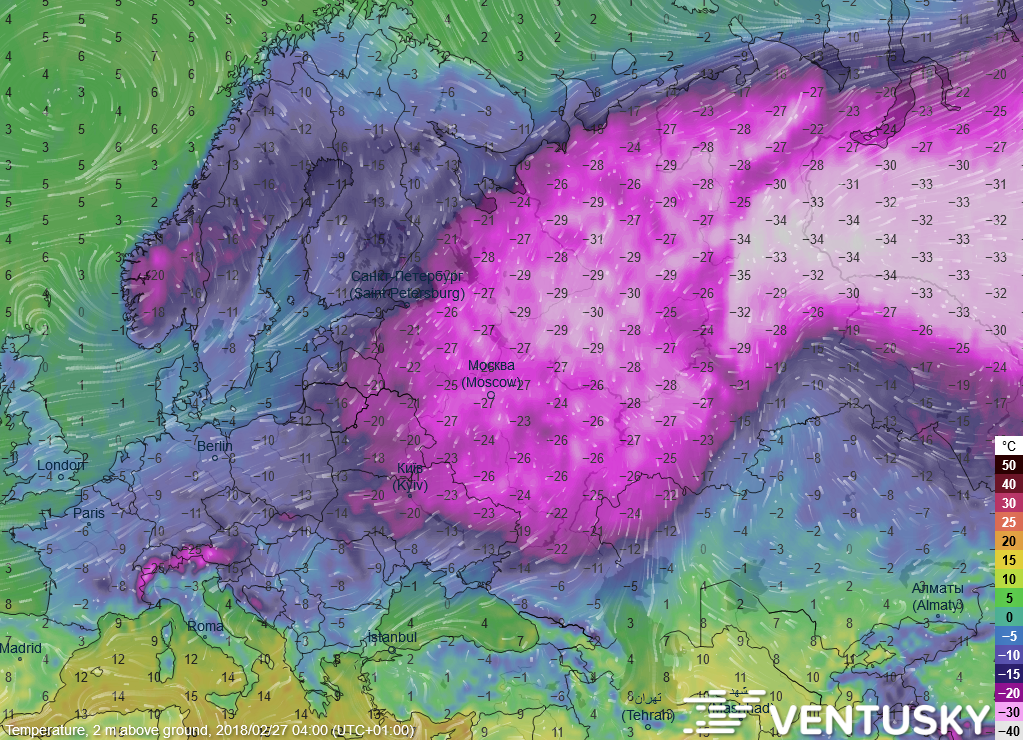 Arctic air in Russia, temperature around -30°C - Weather, Temperature, Air, Arctic