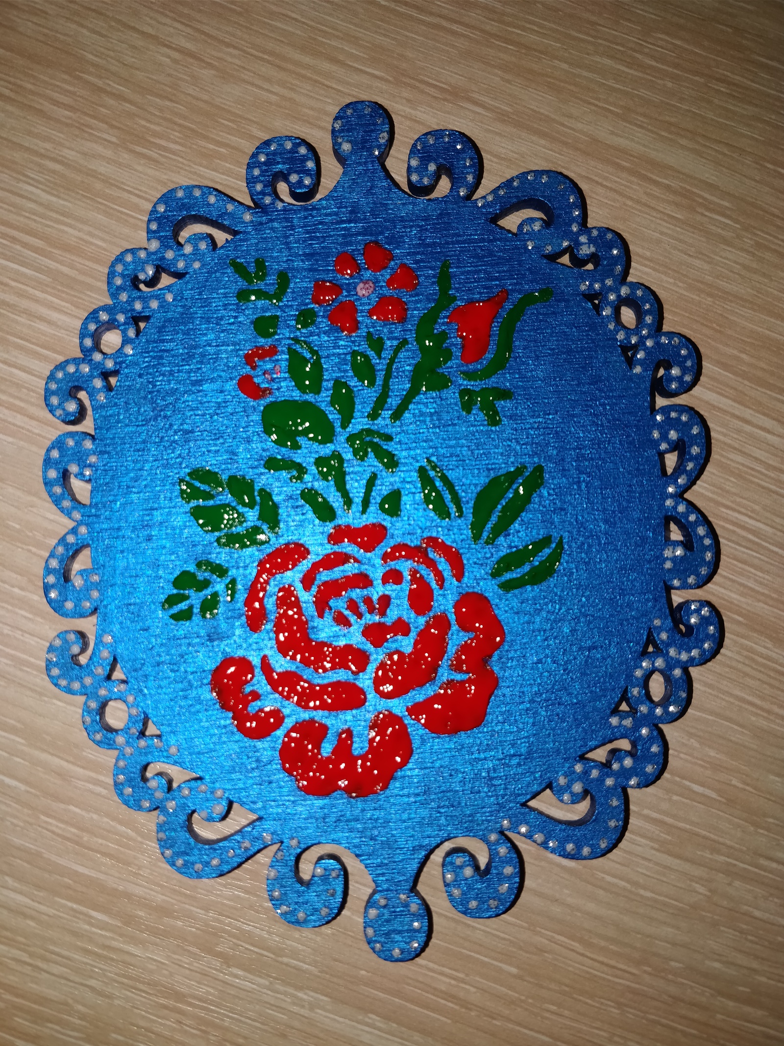 Decorating openwork oval plywood - My, Needlework, Painting on wood, Painting, Creation, Hobby, Longpost