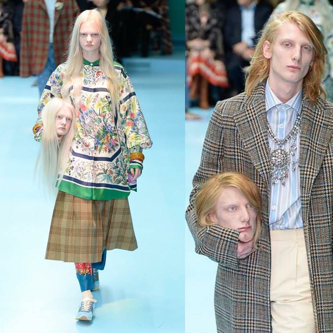 One is good, two is better - Gucci, Fashion show, Two heads