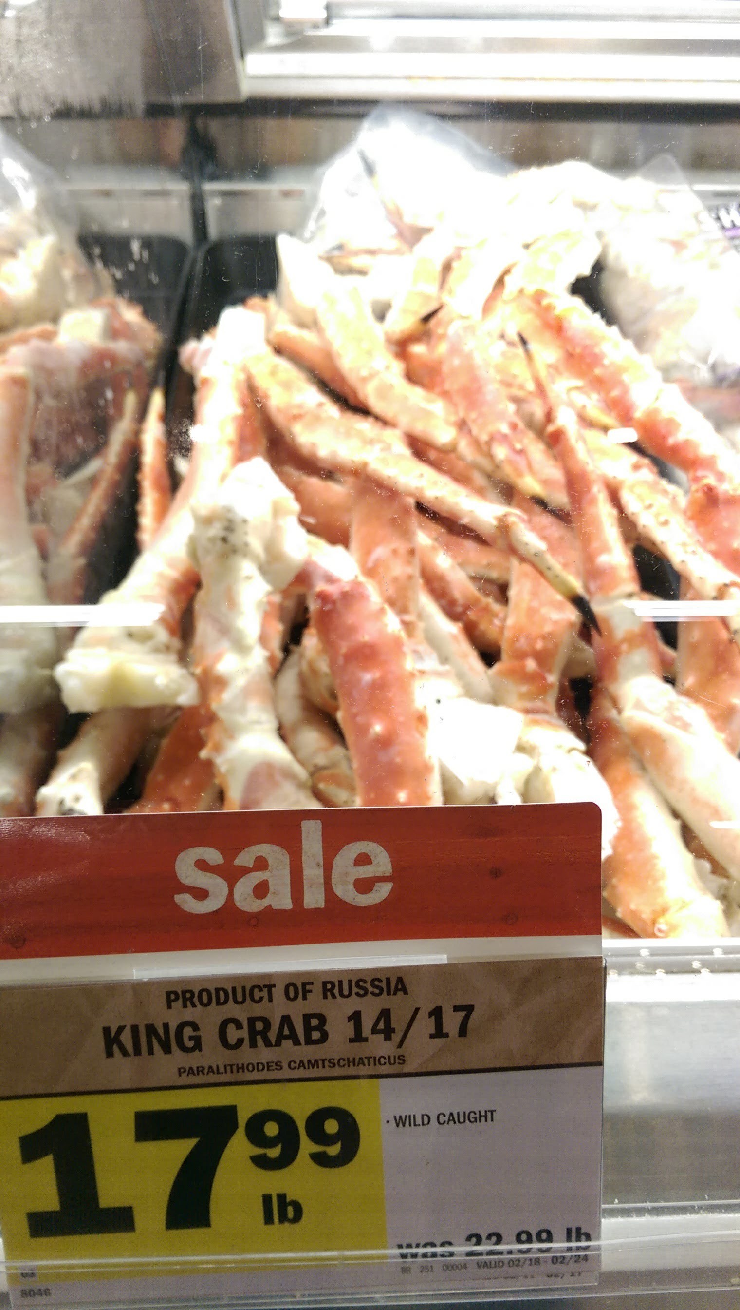 World geography lesson in an American supermarket. Crabs from Russia! - My, America, Living abroad, USA, Seafood, , American cuisine, Longpost