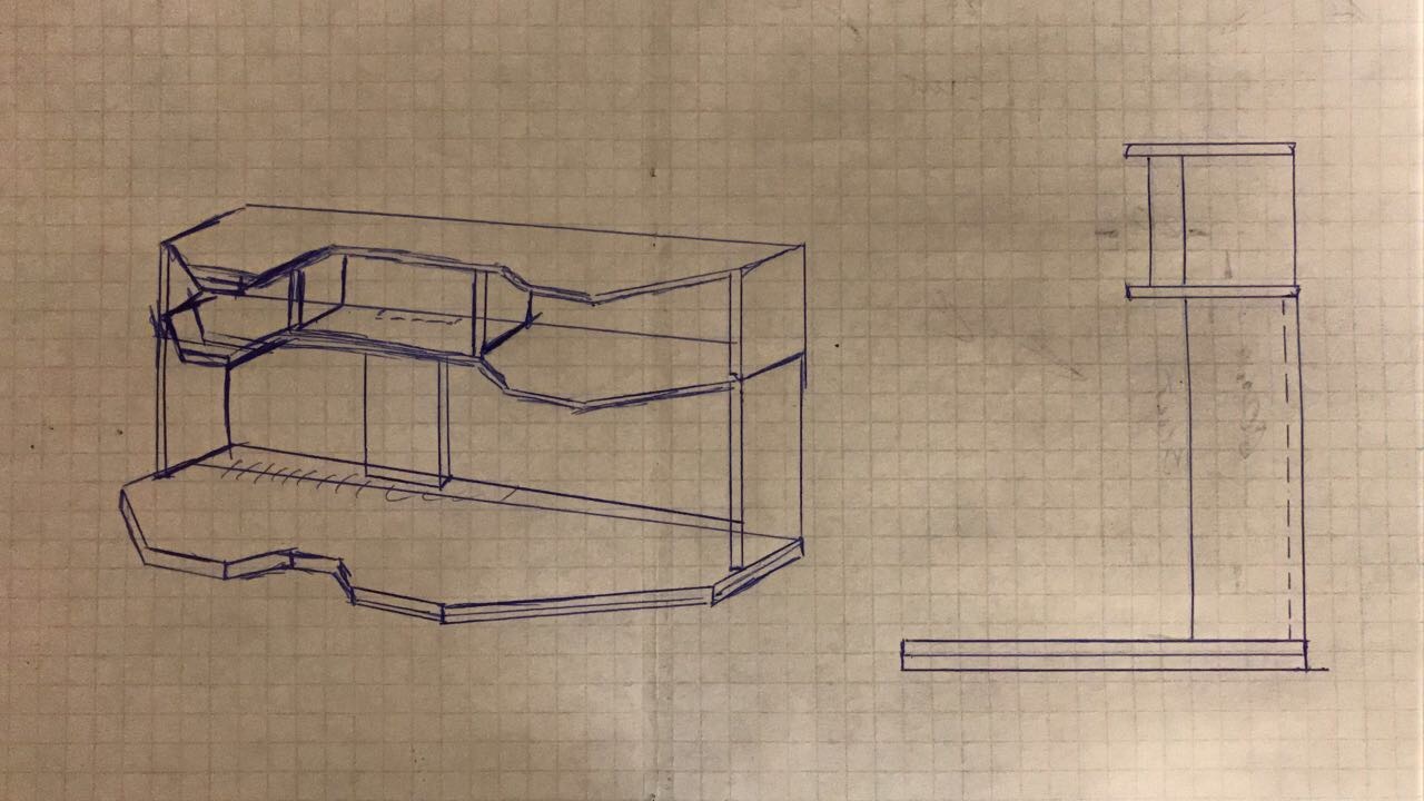 Table for a computer with an individual design. - My, My, Computer desk, Design, Exclusive, Longpost