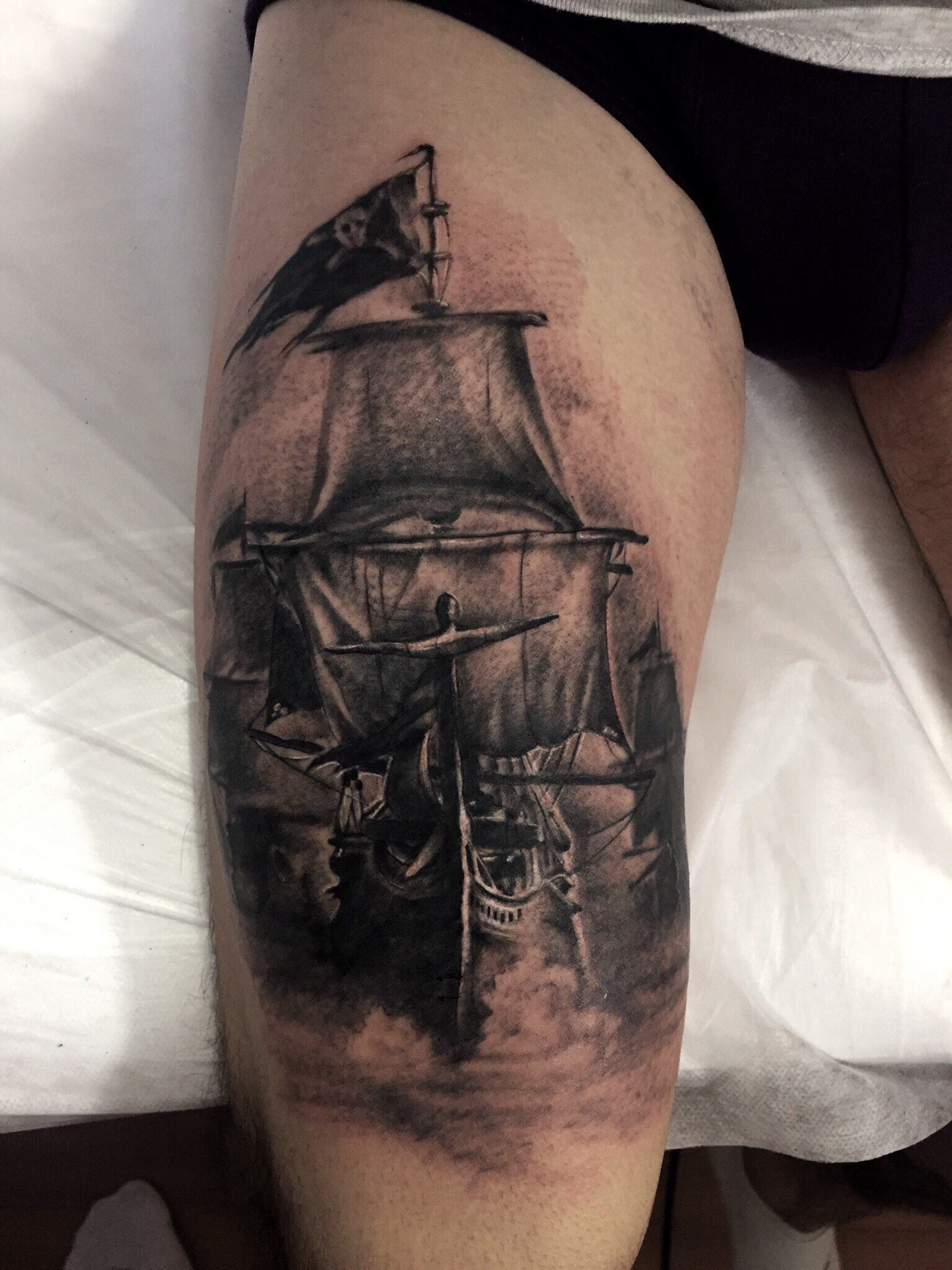 Works of the tattoo artist Clogged Cat Rostov-on-Don - Tattoo, , Rostov-on-Don, Pirates, Longpost