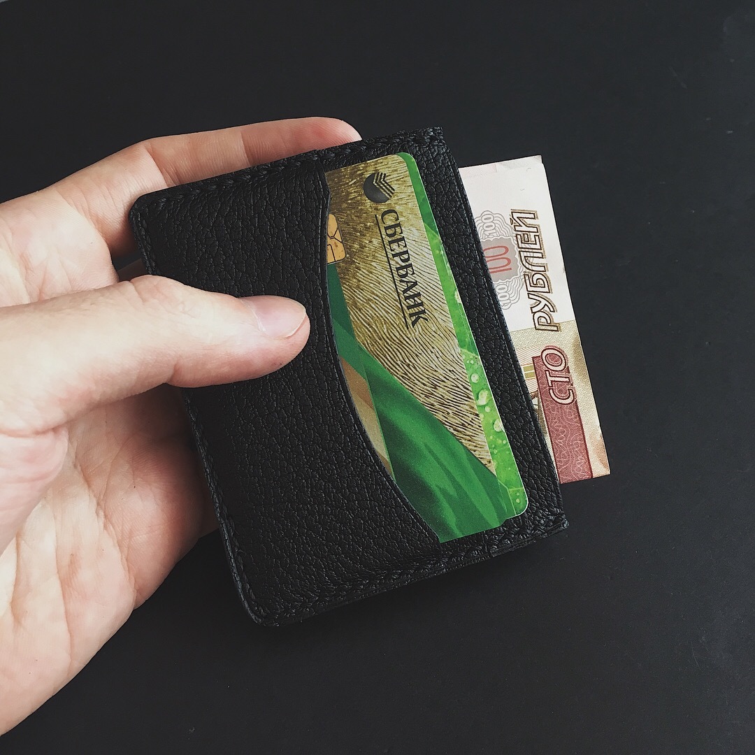 Small wallet? And for everything to fit? - My, Leather products, Leather craft, Wallet, Good quality, Longpost