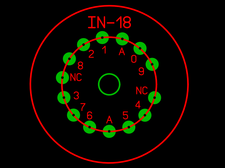 Macro indicator lamp IN-18 - My, Nixie, In-18, Lamp clock