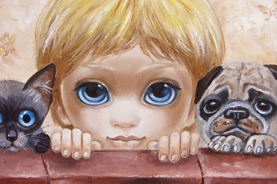 LIGHT SAD PAINTING MARGARET KEANE / MARGARET KEANE - Art, Modern Art, Margaret Keane, Longpost