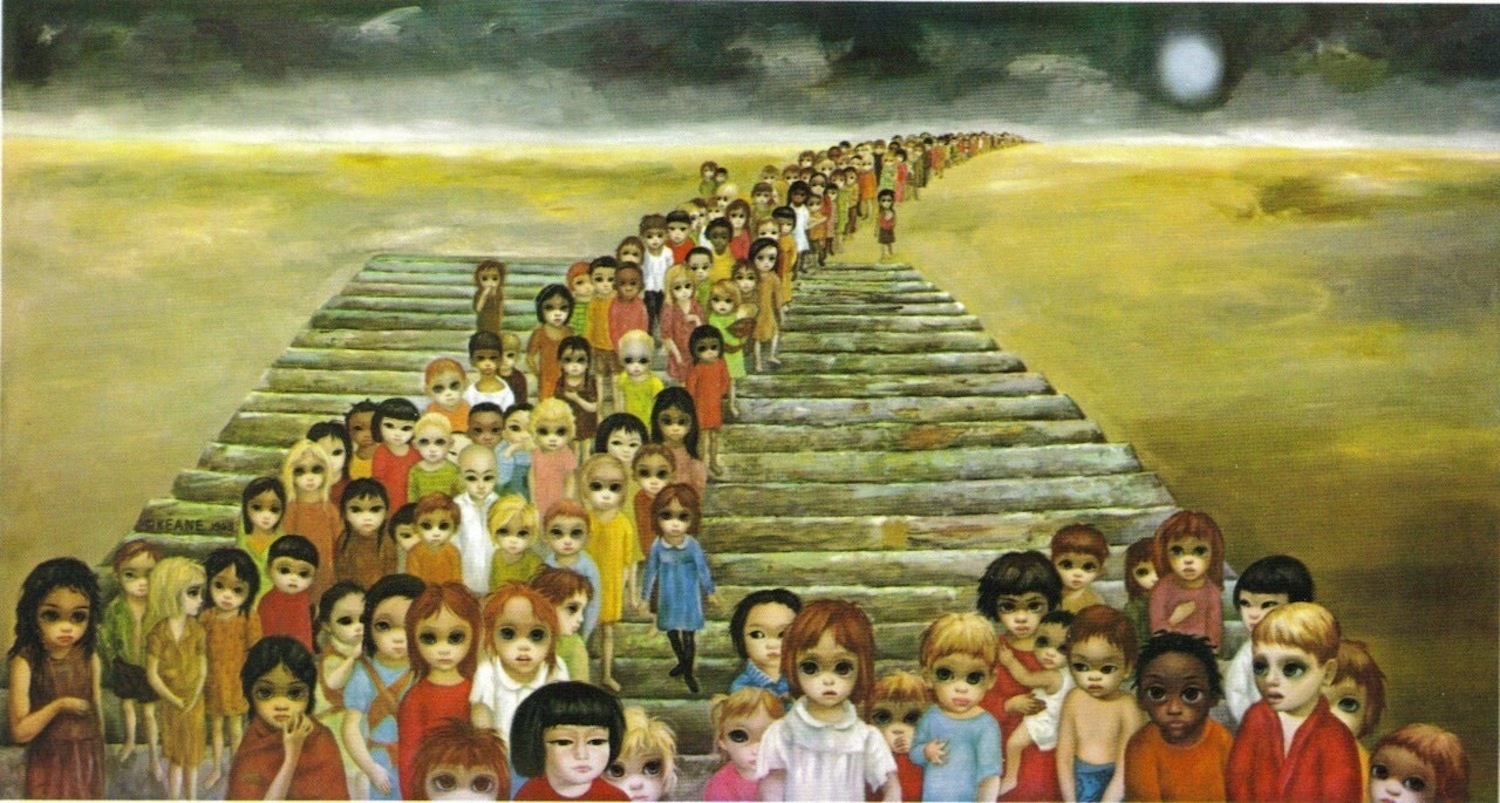 LIGHT SAD PAINTING MARGARET KEANE / MARGARET KEANE - Art, Modern Art, Margaret Keane, Longpost