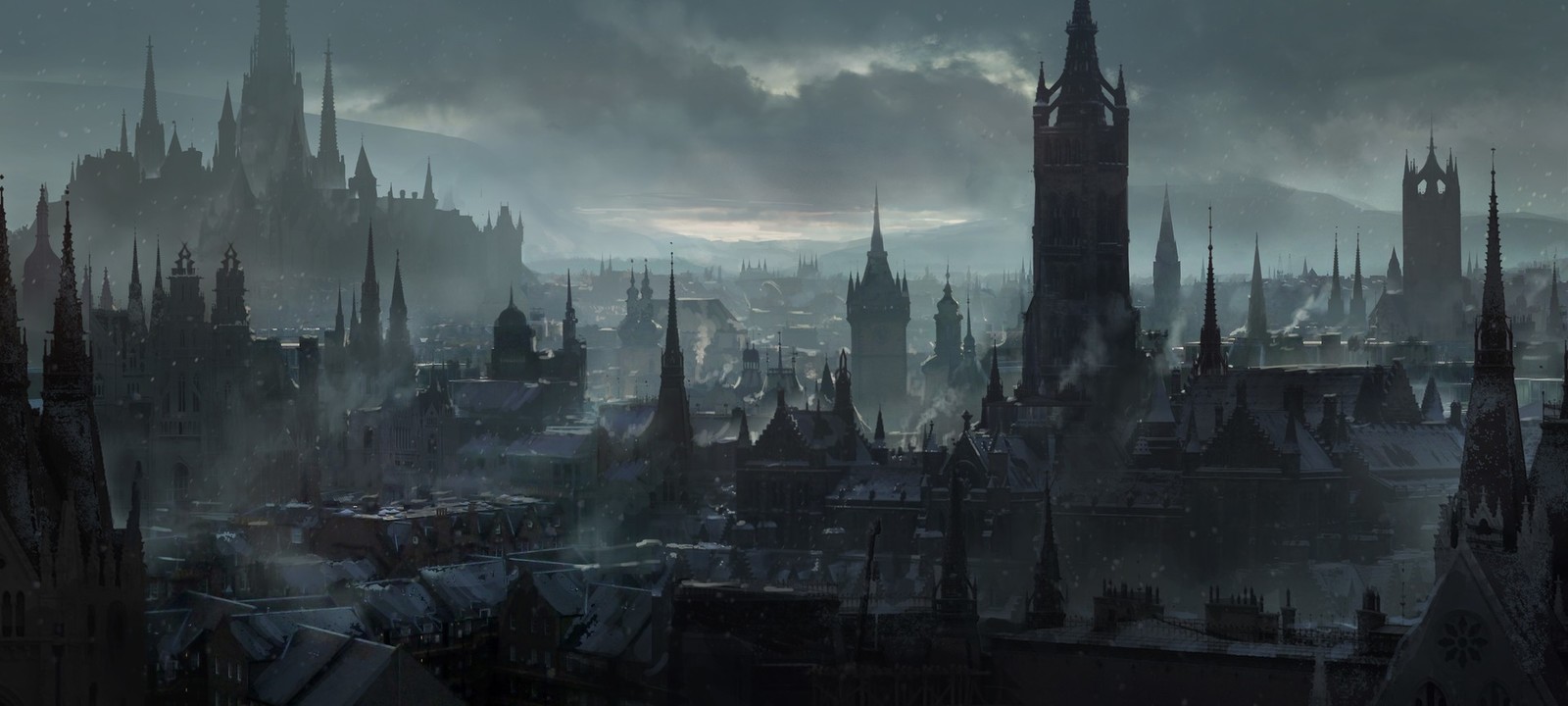 Gothic City - Арт, Рисунок, Готика, Jonas De Ro