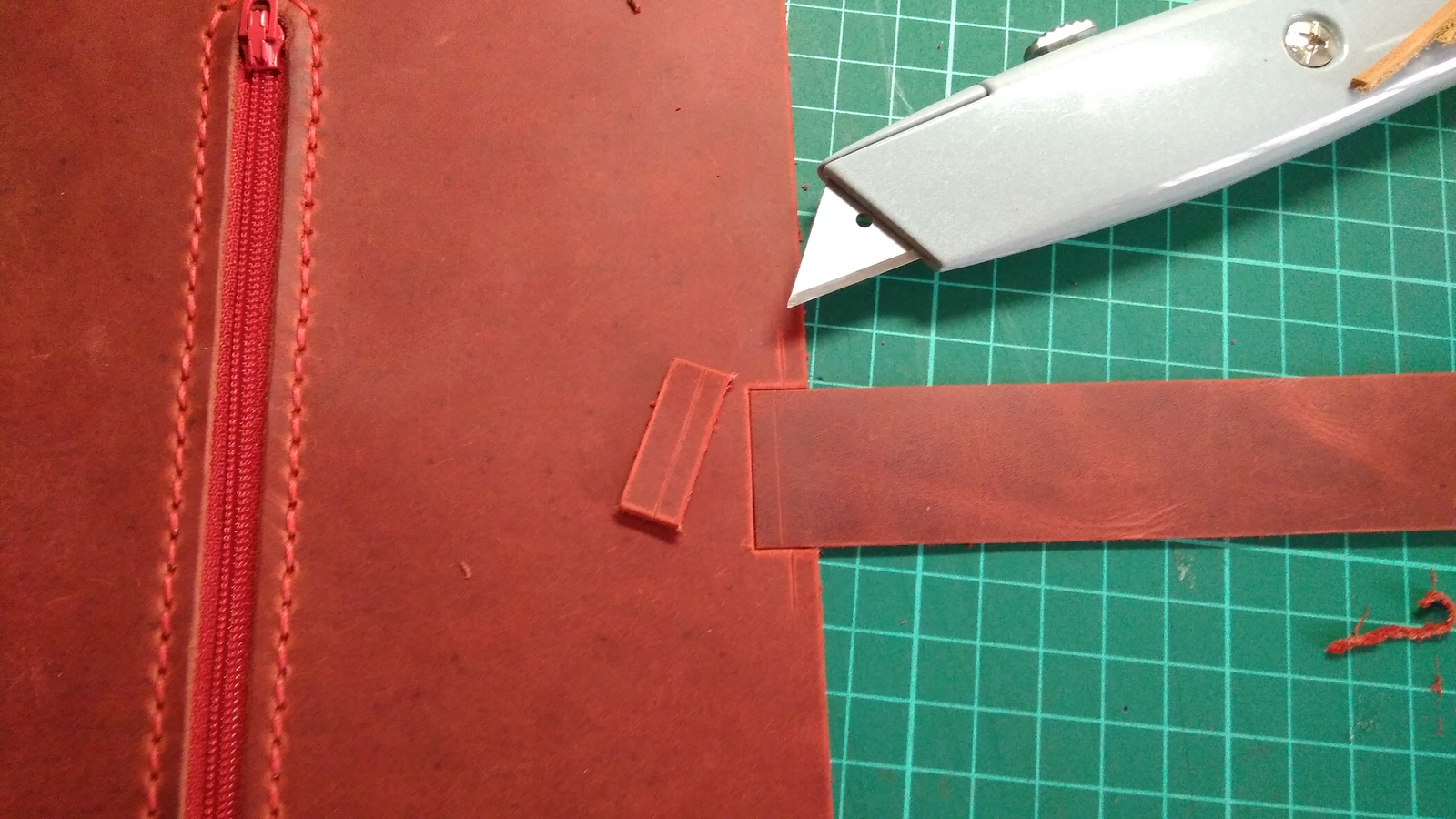 Wallet in red part 1. - My, Needlework with process, Leather craft, Master Class, Wallet, Longpost