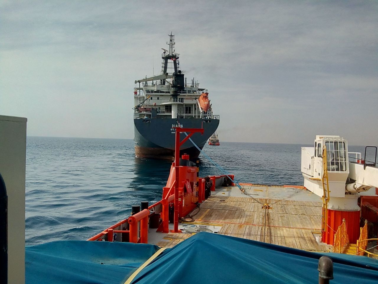 Removing a dry cargo ship from the shallows - My, Vessel, Sea, Longpost