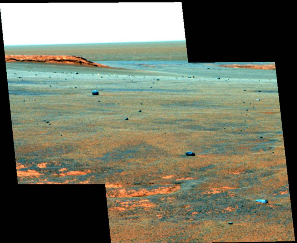 Scattered meteorites (fragments) on the surface of Mars - Mars, Meteorite, Rover, Opportunity