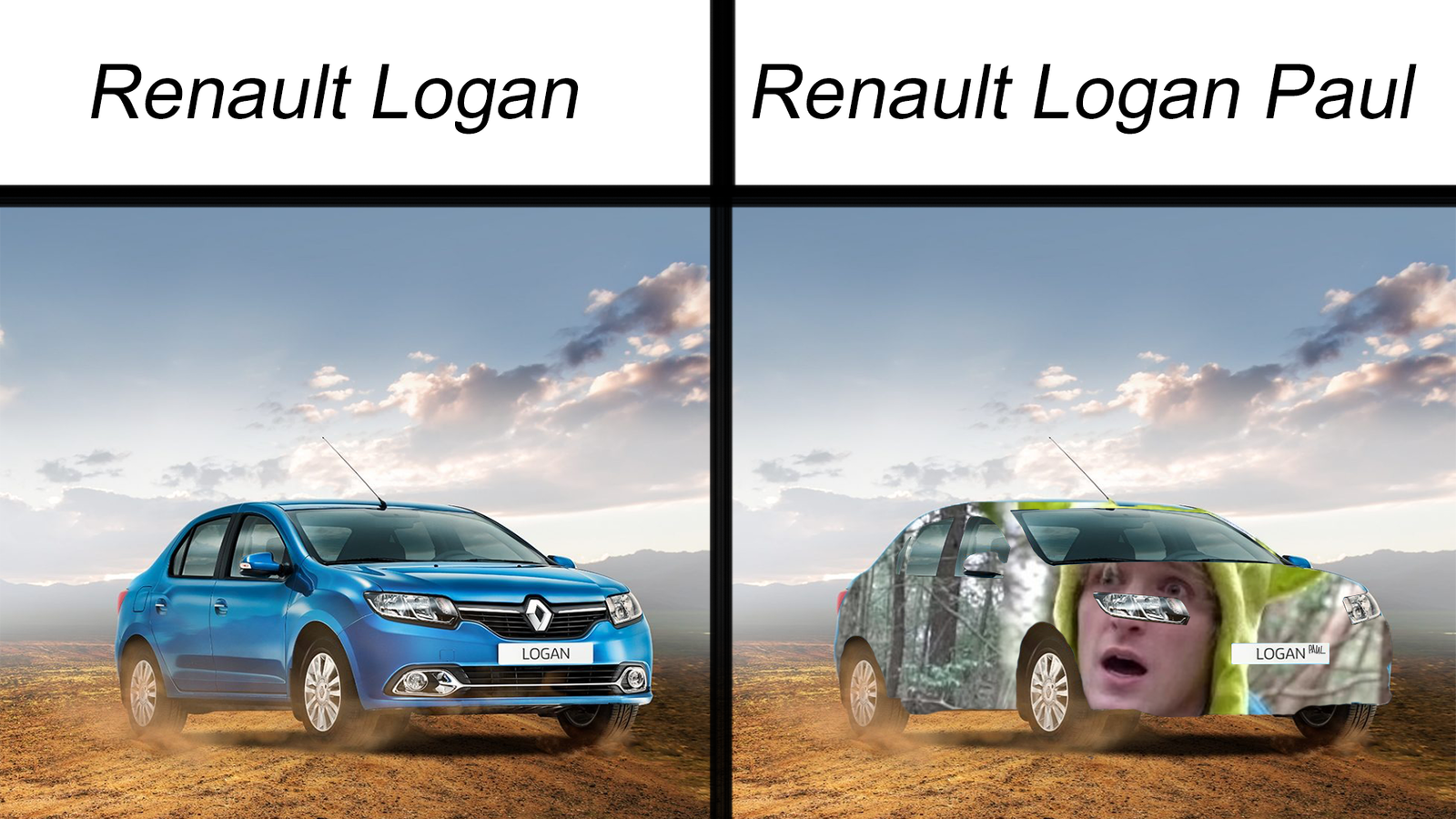 Renault Logan Paul - My, Renault logan, Logan Paul, Memes, , 