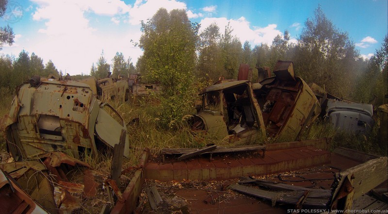 Rassokha - a cemetery of equipment in Chernobyl 2018 - My, Chernobyl, Cemetery of Machinery, Radiation, Zuo, Longpost