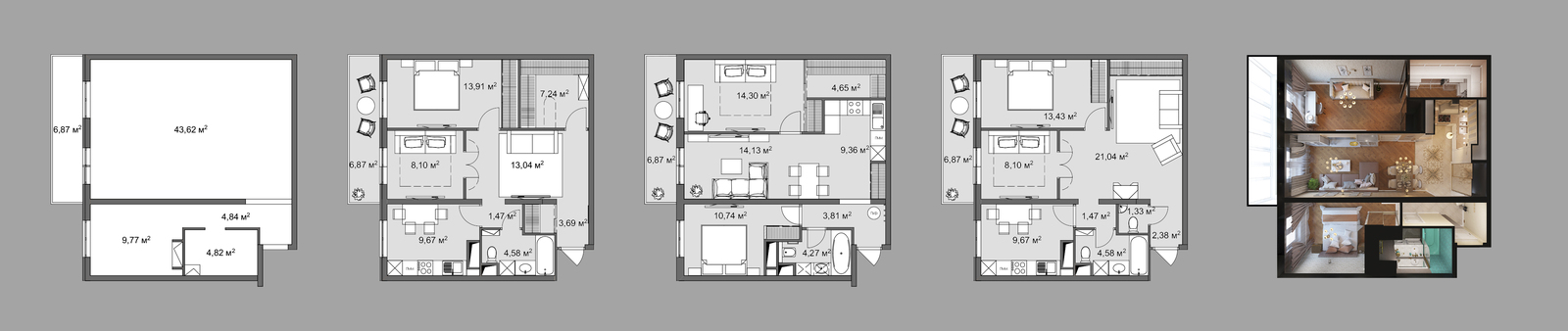 Three options for one apartment Part 1 - My, Layout, , Arrangement, Interior Design, Longpost