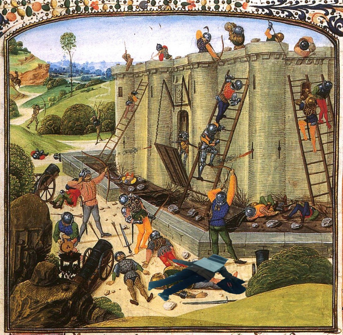 Осада замка в средневековье