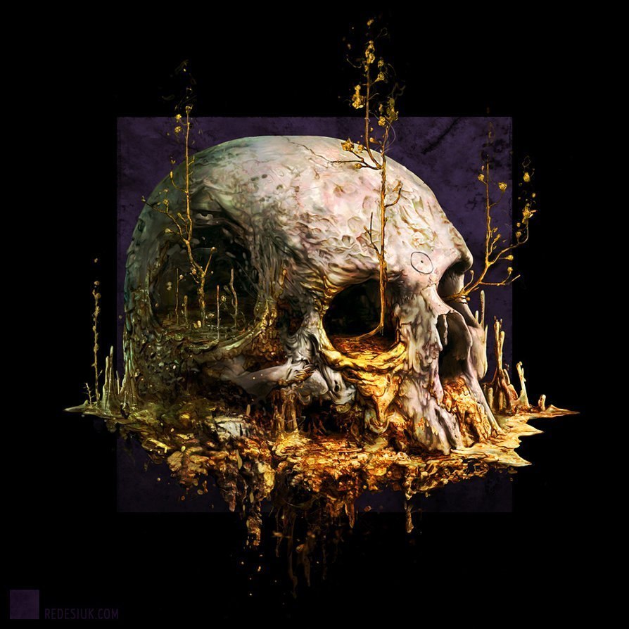 Skulls Art - Skulls, Череп, Эскиз татуировки, Арт, Неизвестный автор, Длиннопост