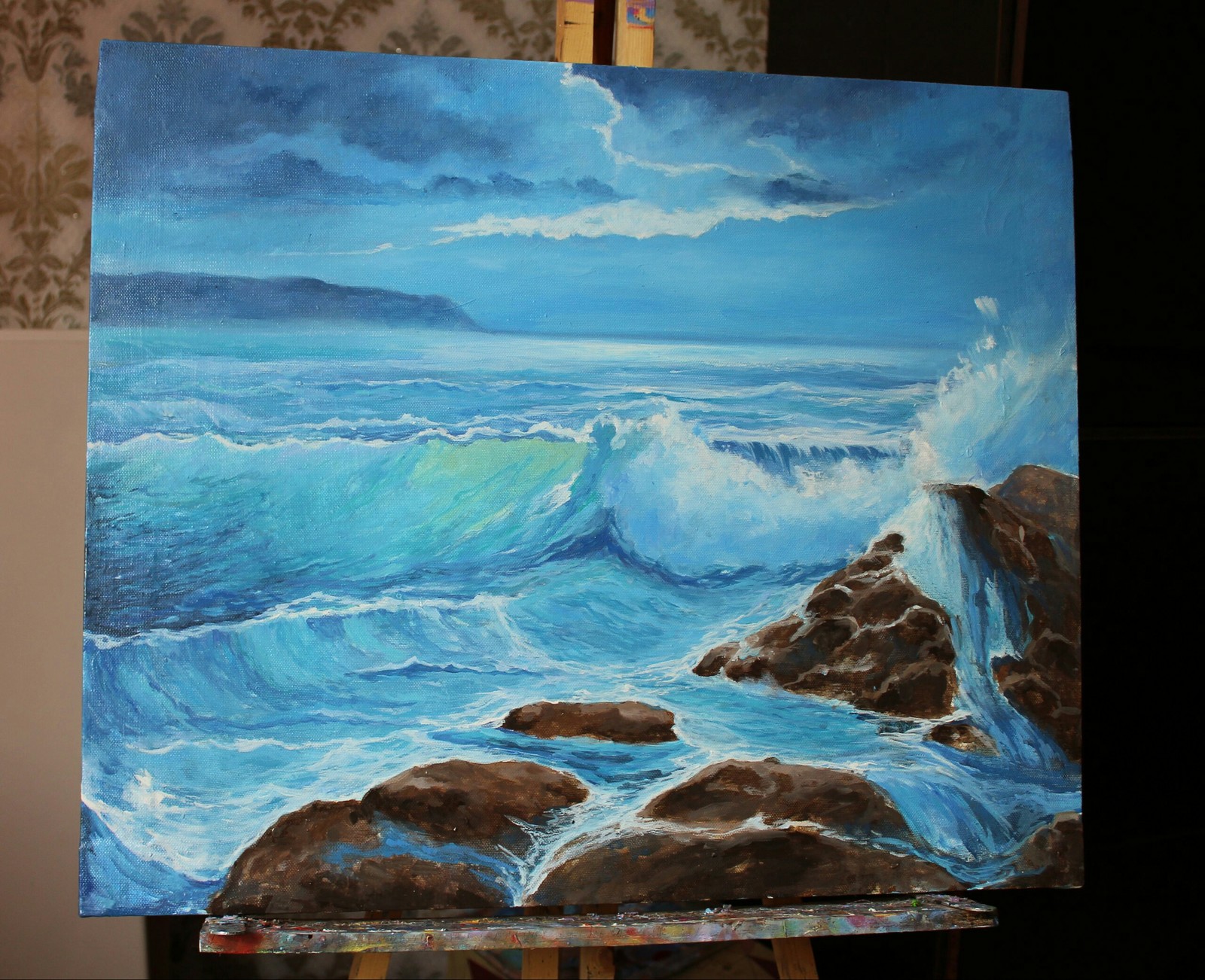 Sea - My, Oil painting, Painting, Sea