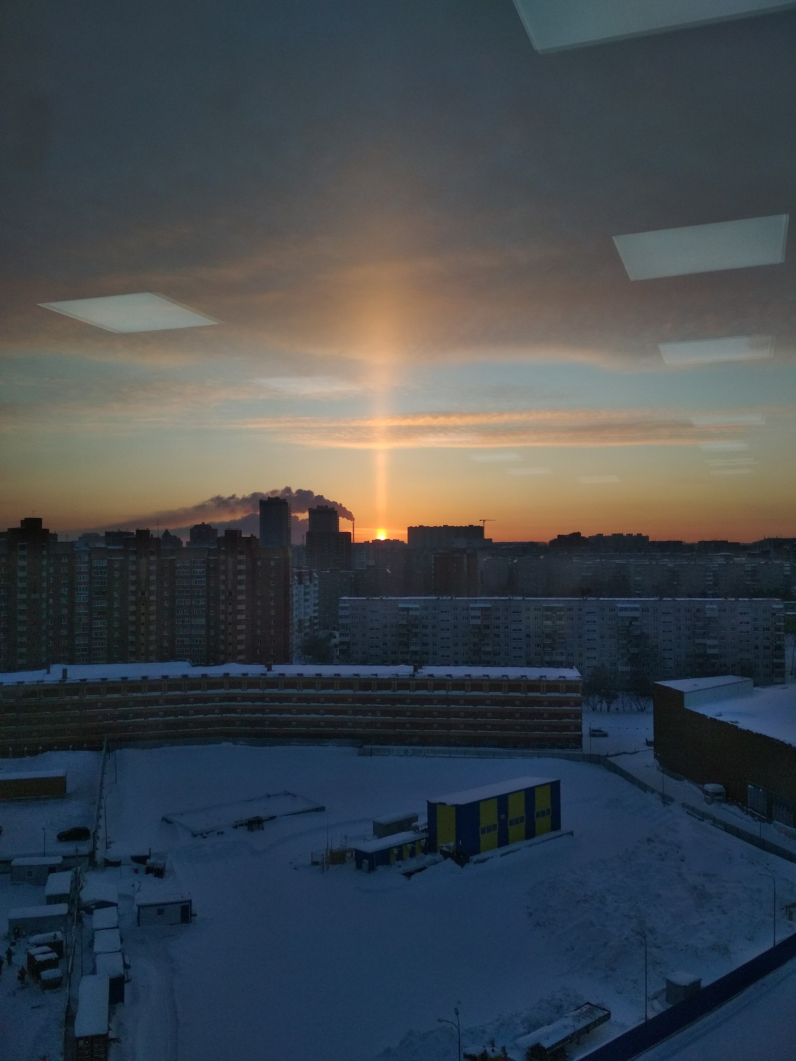 Dawn in Novosibirsk - My, dawn, Novosibirsk, freezing