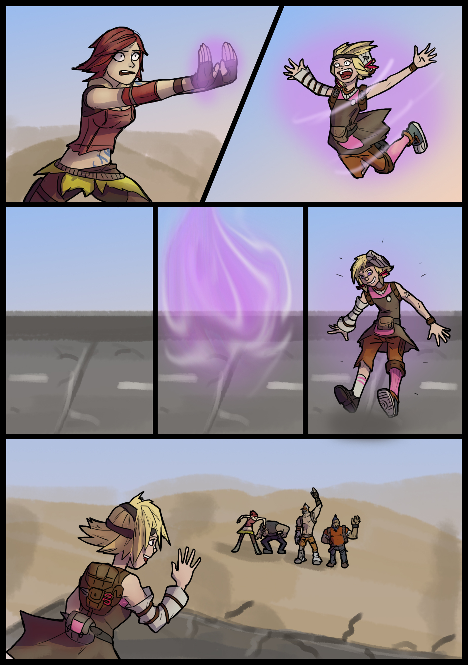 All for the meeting - My, Borderlands 2, , Krieg, , , Brick, Comics, Elvenbacon, Longpost, Baby Tina, Lilith