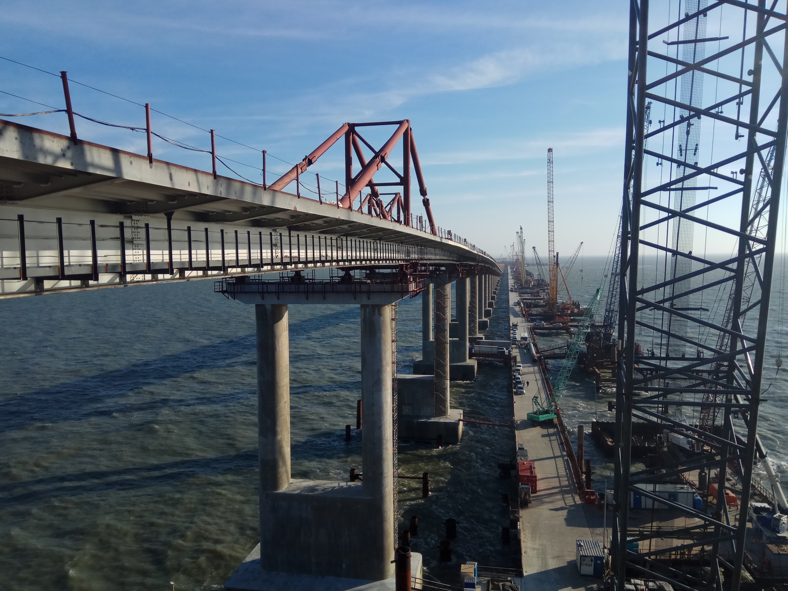 Some atmospheric photos of the Kerch bridge - My, Kerch bridge, Building, The photo, Longpost, Crimean bridge