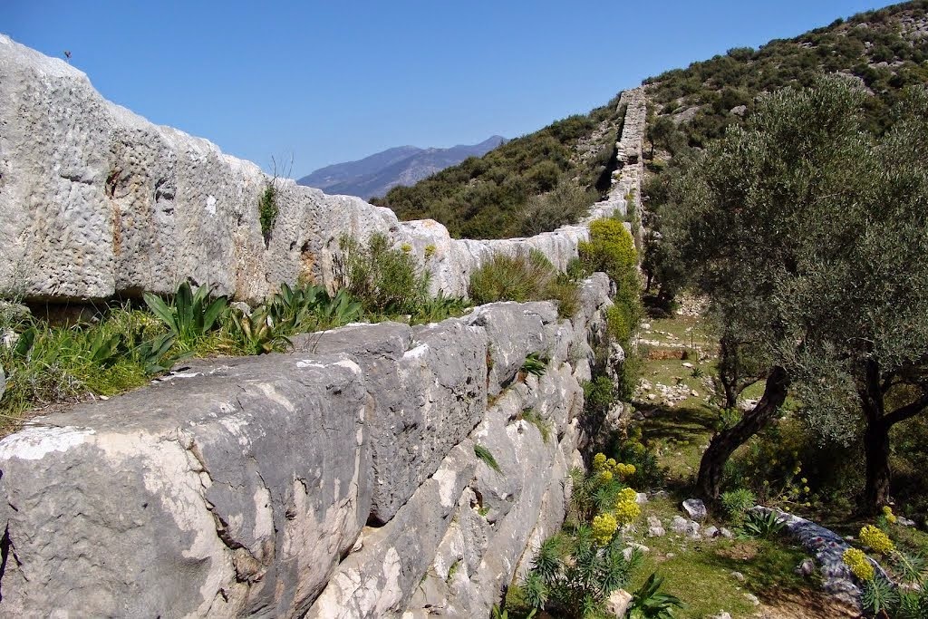 Antique stone aqueduct in Patara - Water pipes, Turkey, , Longpost