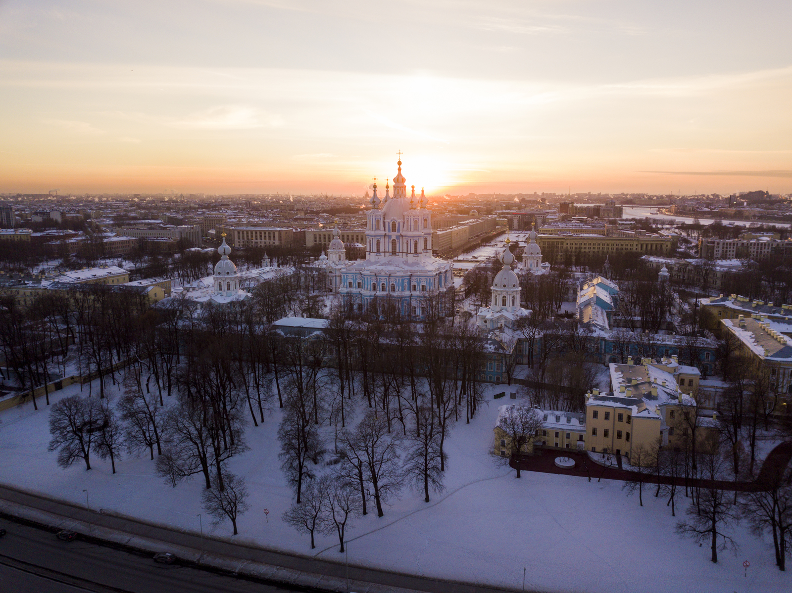 Smolny Cathedral, Bolsheokhtinsky bridge and sunset - My, The photo, Sunset, Saint Petersburg, Longpost