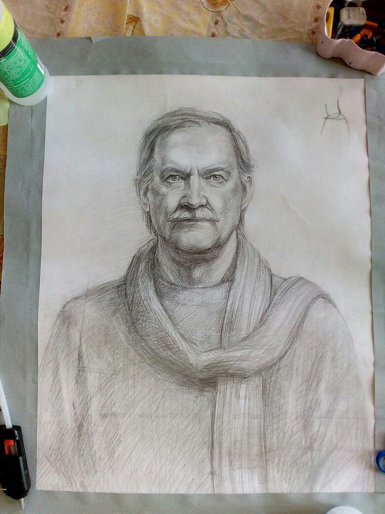 Portrait of a man. - My, Portrait, Men, Pencil